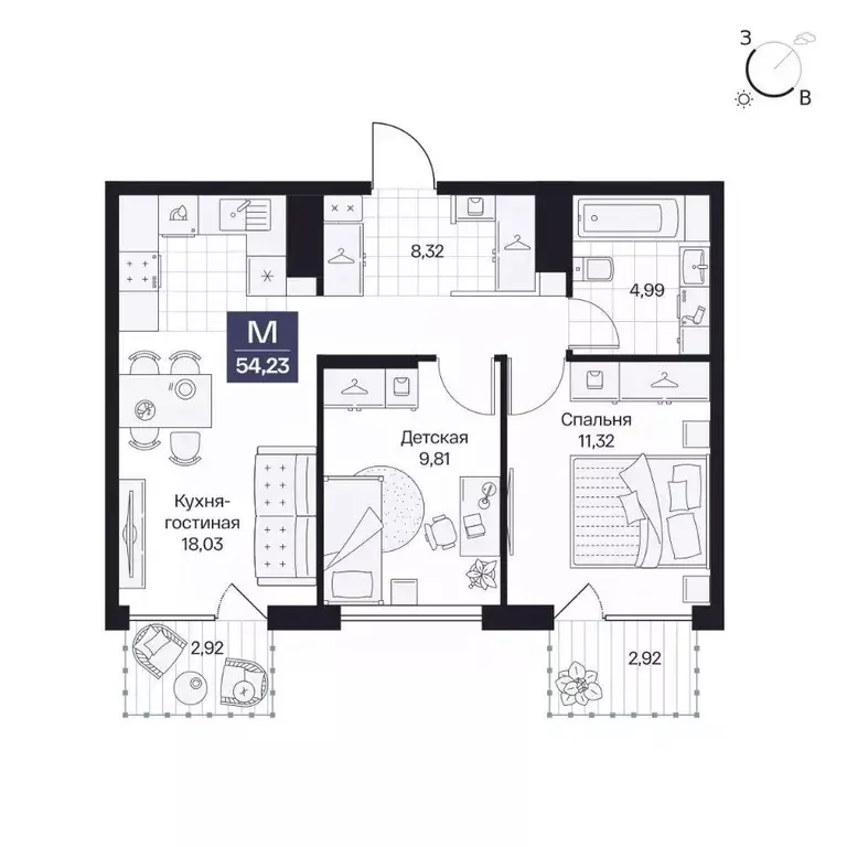 2-к кв. Волгоградская область, Волгоград просп. Имени В.И. Ленина, 59Г ... - Фото 1