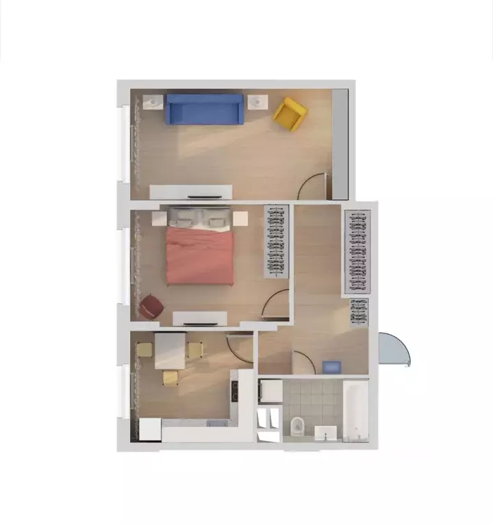 2-к кв. Нижегородская область, Нижний Новгород ул. Сергея Акимова, 50 ... - Фото 2