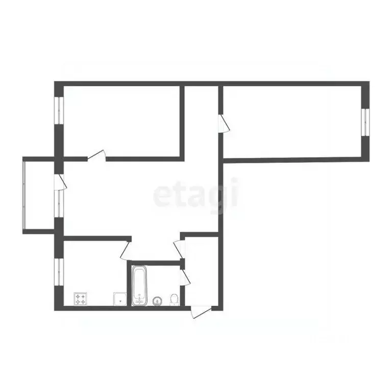 3-к кв. Тюменская область, Тюмень Рижская ул., 64 (55.0 м) - Фото 2