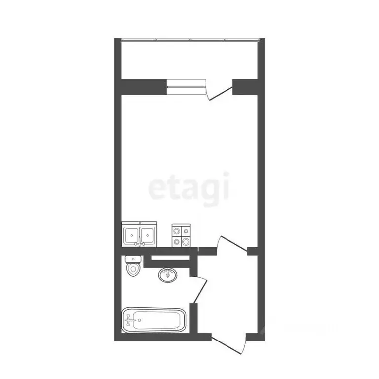 Студия Пермский край, Пермь ул. Солдатова, 29В (21.5 м) - Фото 1