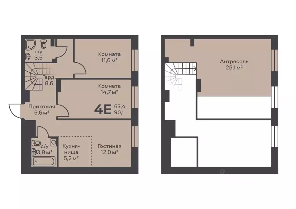 4-к кв. Пермский край, Пермь ул. Лизы Чайкиной, 30 (90.1 м) - Фото 1