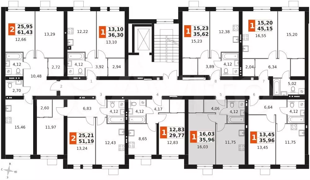 1-к. квартира, 36 м, 2/3 эт. - Фото 1