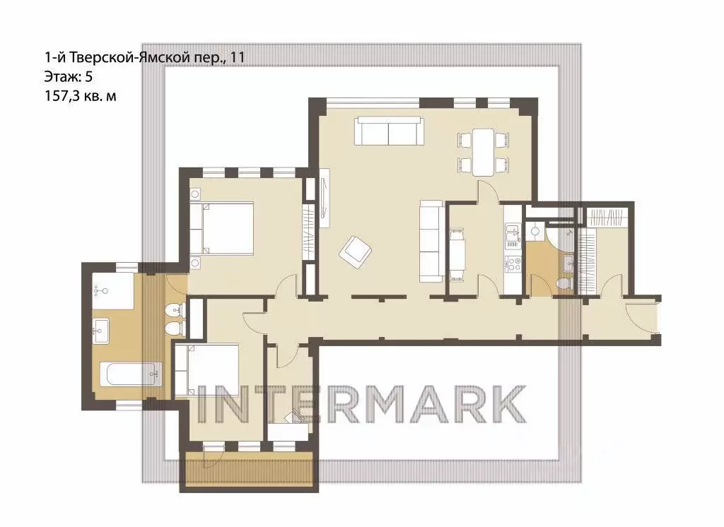 4-к кв. Москва 1-й Тверской-Ямской пер., 11 (157.3 м) - Фото 2