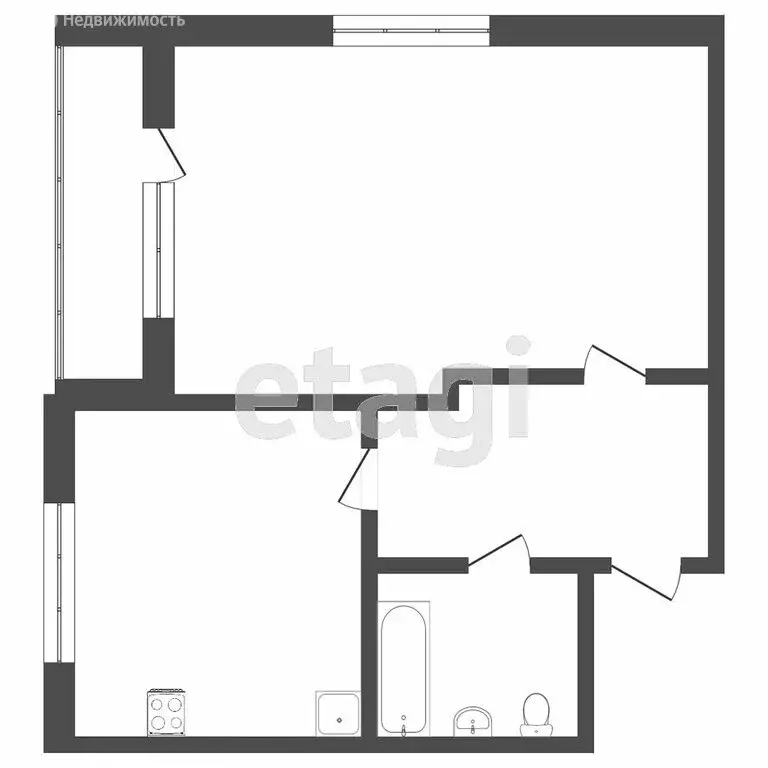 1-комнатная квартира: село Онохино, улица Мира, 7 (31 м) - Фото 1