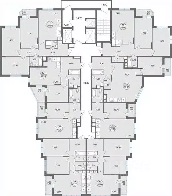 2-к кв. Липецкая область, Липецк ул. Ф.С. Игнатьева, 33к2 (68.5 м) - Фото 2