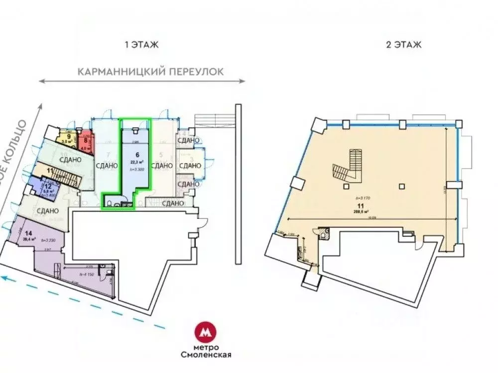Торговая площадь в Москва Троилинский пер., 5 (22 м) - Фото 1