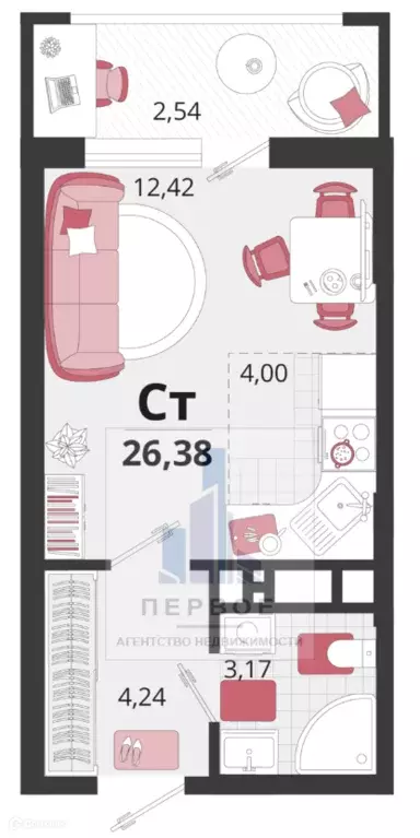 Продаётся квартира-студия, 24 м - Фото 0