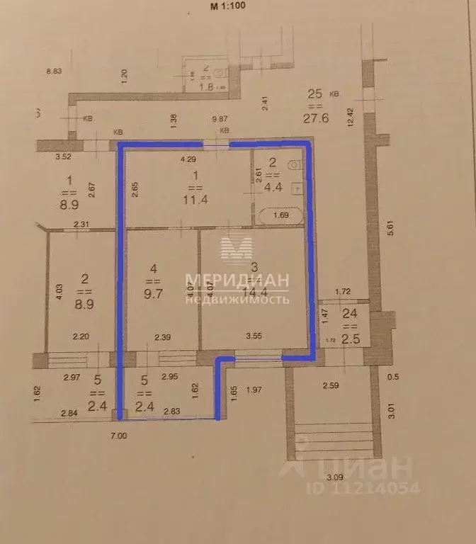 1-к кв. Нижегородская область, Нижний Новгород ул. Родионова, 193к4 ... - Фото 1