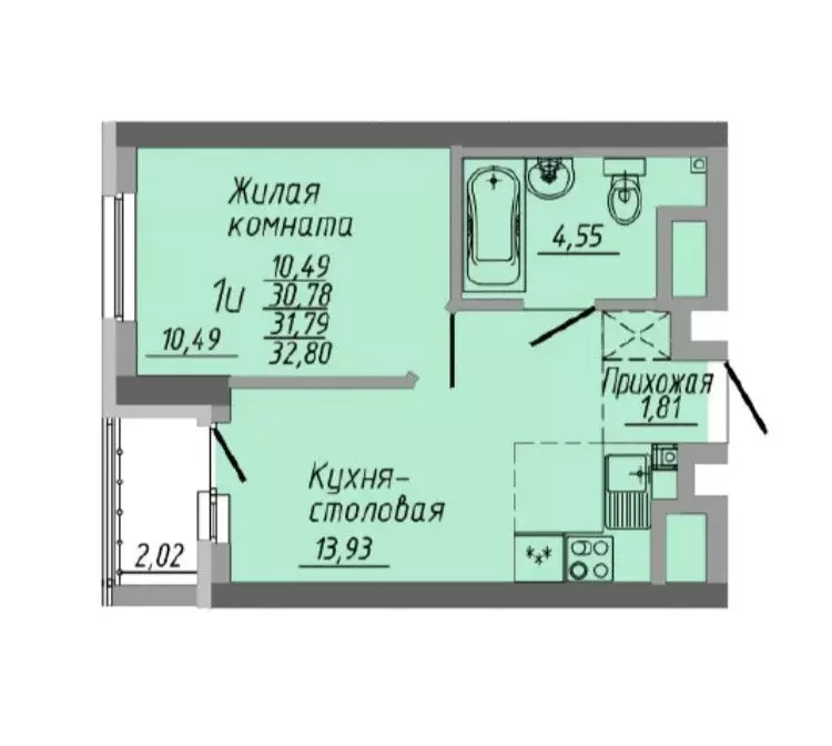 1-комнатная квартира: Екатеринбург, улица Печатников, 3 (31.79 м) - Фото 0