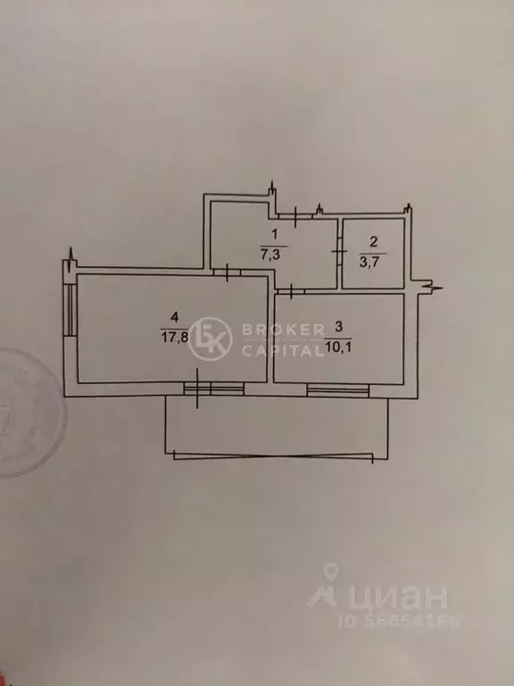 1-к кв. Новосибирская область, Новосибирск ул. Титова, 250 (38.9 м) - Фото 2