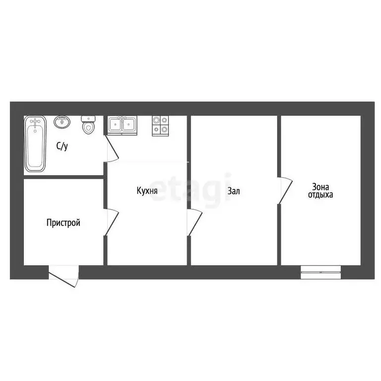 Дом в Камышлов, Пролетарская улица (35.3 м) - Фото 1