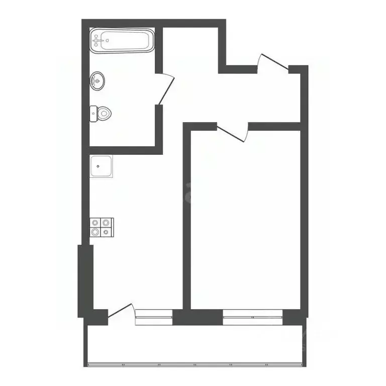 1-к кв. Тульская область, Тула просп. Ленина, 144 (45.0 м) - Фото 2