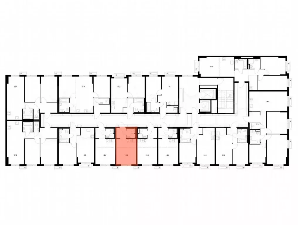 Квартира-студия, 19,9 м, 17/17 эт. - Фото 1