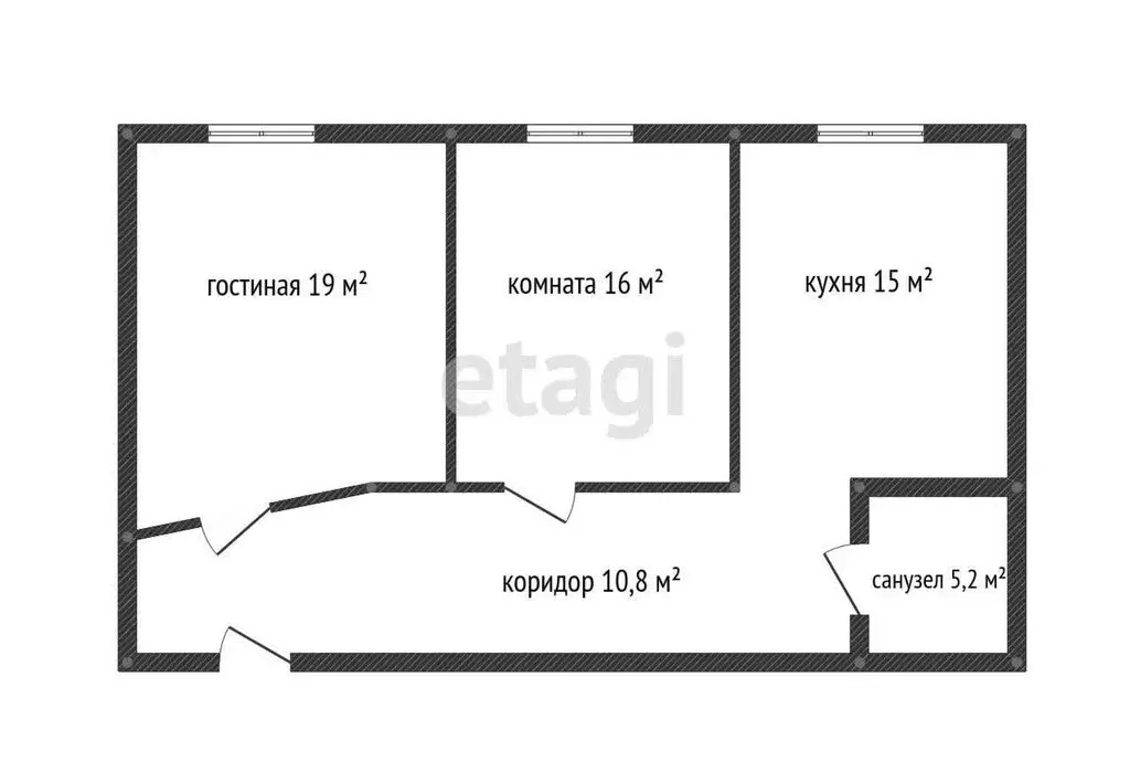 2-комнатная квартира: село Мысхако, Шоссейная улица, 21 (66.6 м) - Фото 0