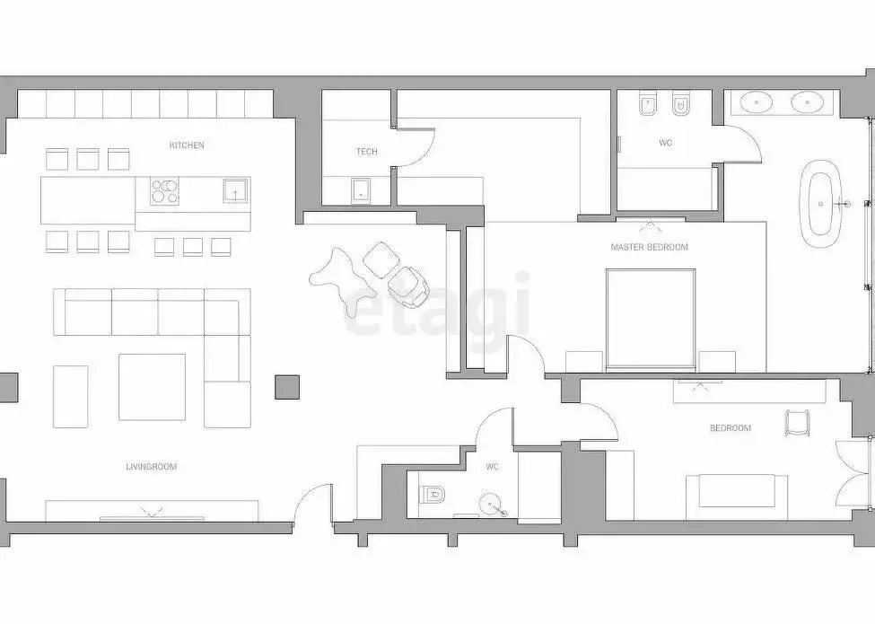 3-комнатная квартира: Казань, Право-Булачная улица, 51 (92.9 м) - Фото 0