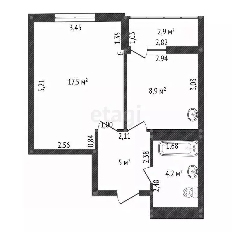 1-к кв. Башкортостан, Уфа ул. Гази Загитова, 11/2 (35.6 м) - Фото 1