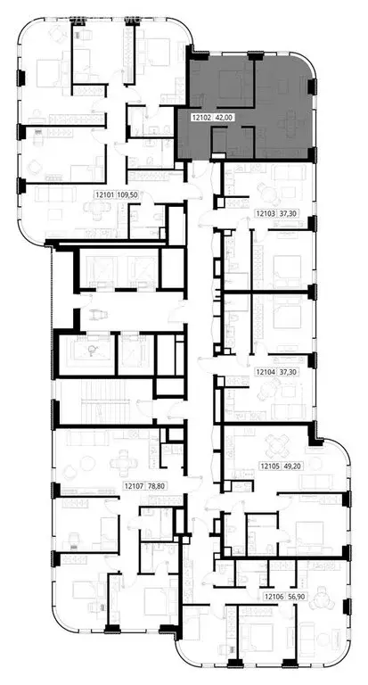 1-комнатная квартира: Москва, Вишнёвая улица, 7с43 (42 м) - Фото 1