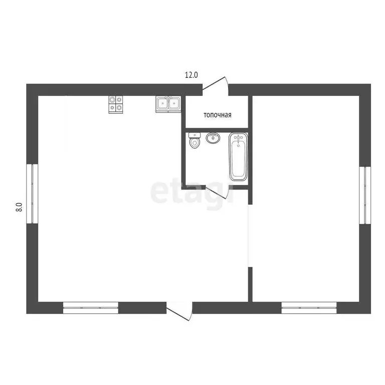Дом в Ульяновск, СНТ Озон (100 м) - Фото 1