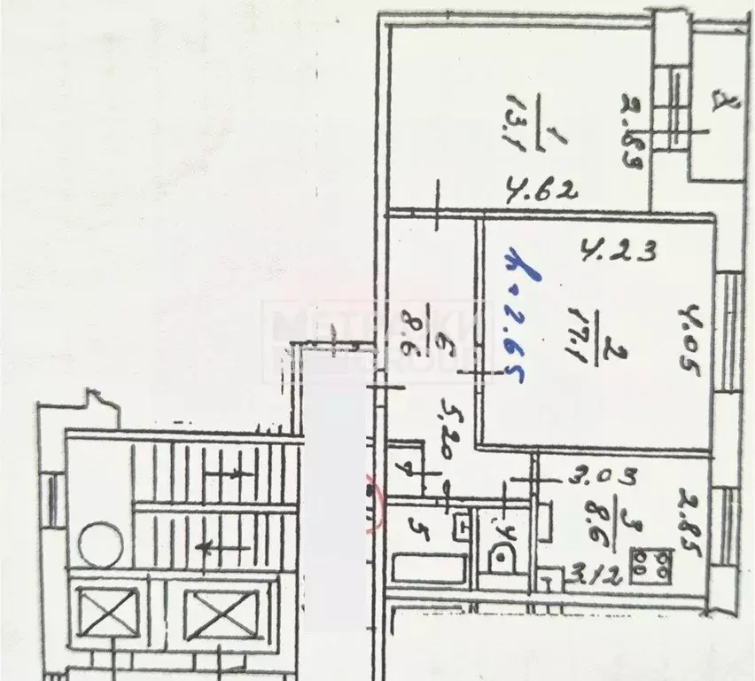 2-к кв. Московская область, Королев просп. Космонавтов, 16а (52.0 м) - Фото 2