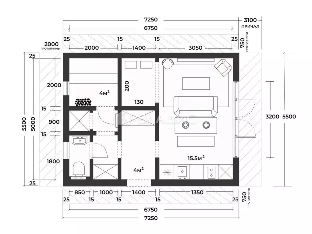 Дом, 95 м - Фото 1