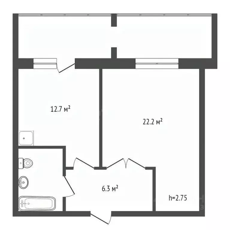 1-к кв. Красноярский край, Красноярск Краснодарская ул., 35 (52.0 м) - Фото 1