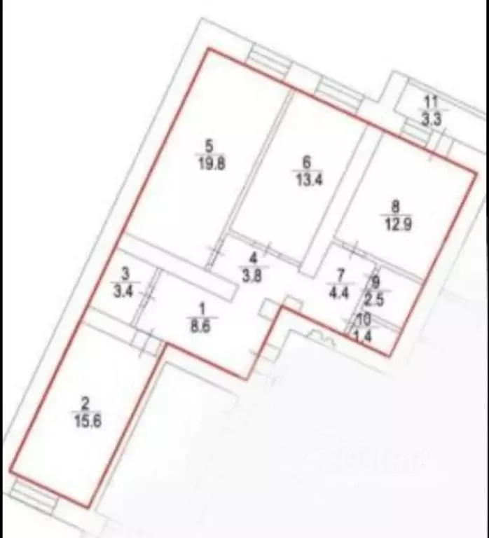 3-к кв. Саратовская область, Саратов ул. Имени Ф.А. Блинова, 52Б (85.8 ... - Фото 2