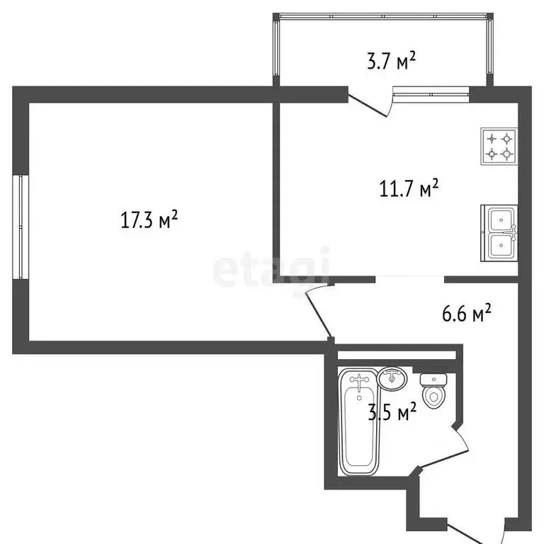 1-комнатная квартира: Санкт-Петербург, улица Кустодиева, 3к2 (39.1 м) - Фото 1
