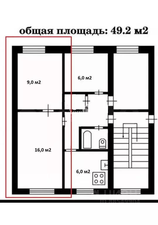 Комната Санкт-Петербург бул. Новаторов, 48 (25.0 м) - Фото 2
