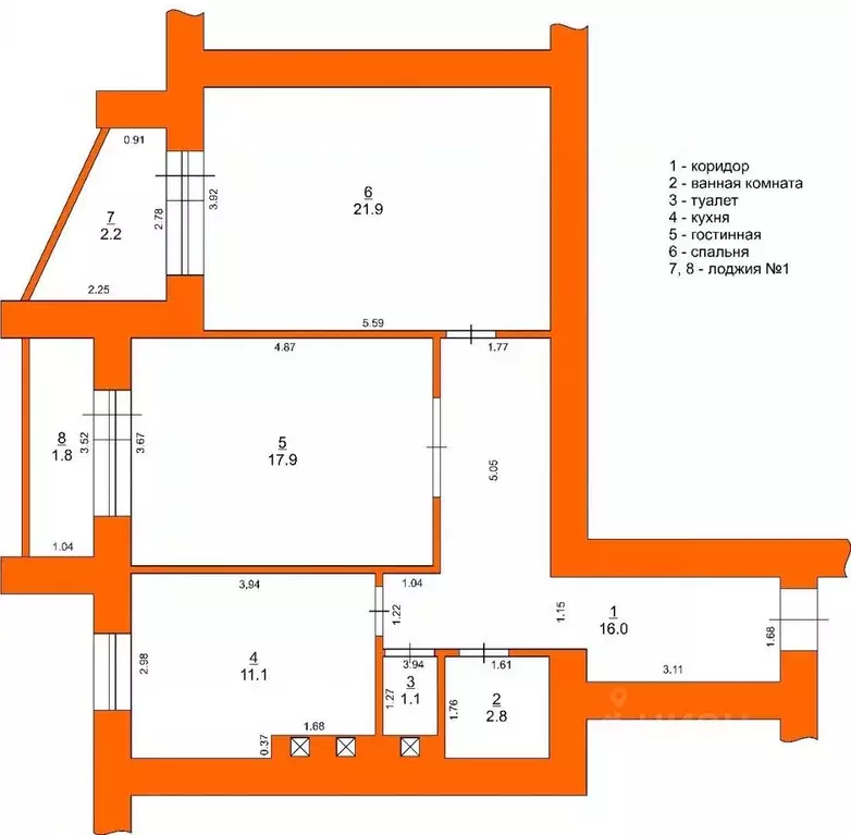 2-к кв. Татарстан, Казань ул. Юлиуса Фучика, 55 (74.8 м) - Фото 1