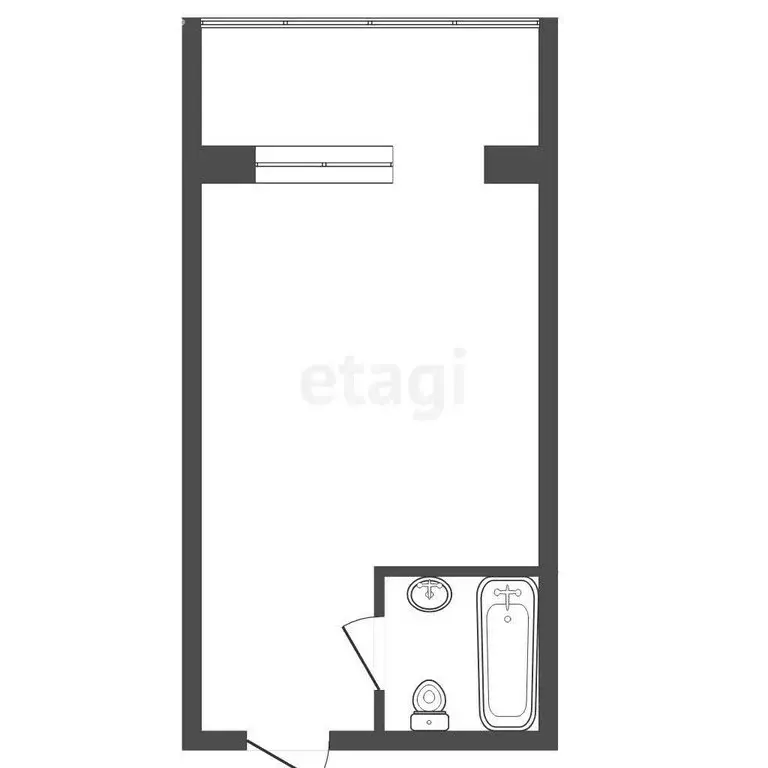 Квартира-студия: Кореиз, Алупкинское шоссе, 14Б (21 м) - Фото 1