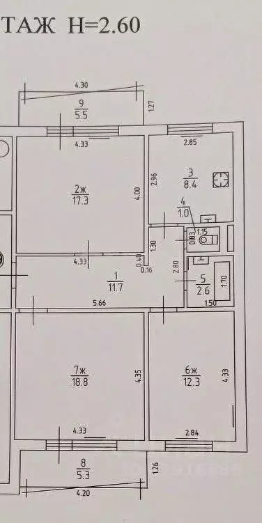 3-к кв. Калининградская область, Калининград ул. Еловая Аллея, 63 ... - Фото 2