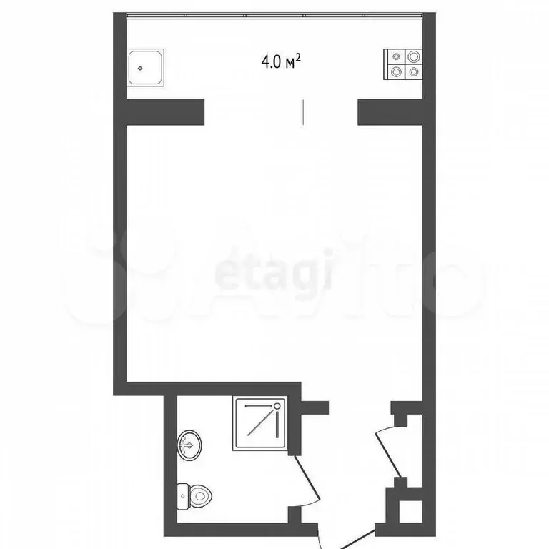 Квартира-студия, 12,8 м, 6/8 эт. - Фото 0