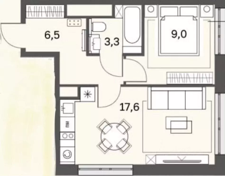 2-к кв. Москва Тагильская ул., 2к1 (40.0 м) - Фото 1