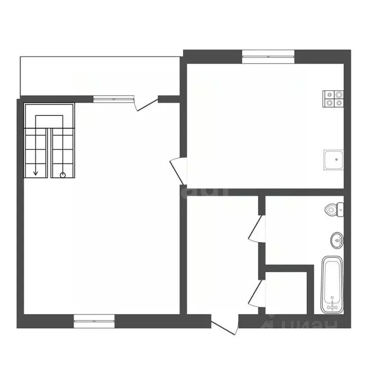 3-к кв. Тульская область, Тула Городской пер., 15 (78.8 м) - Фото 2