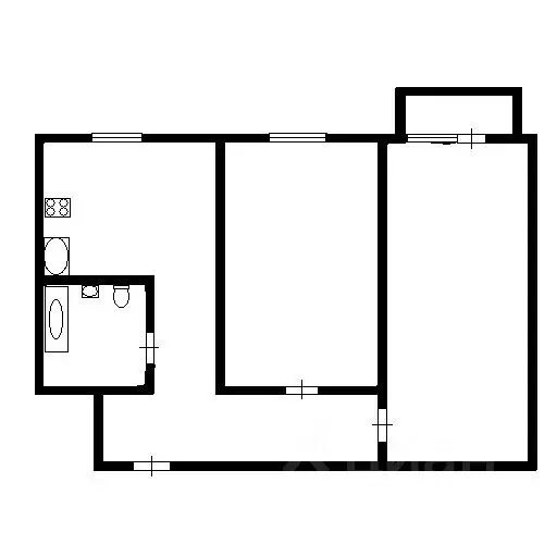 2-к кв. Крым, Бахчисарай ул. Фрунзе, 46А (46.9 м) - Фото 1