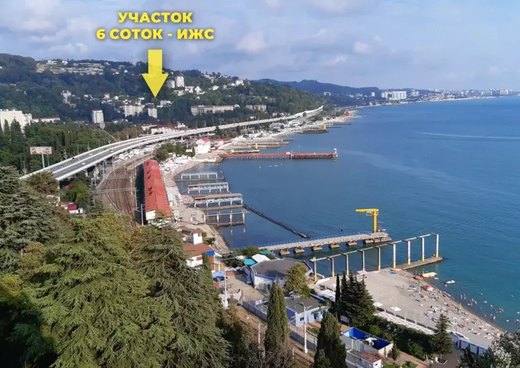 Участок в Краснодарский край, Сочи Хоста жилрайон, ул. Краснополянская ... - Фото 1