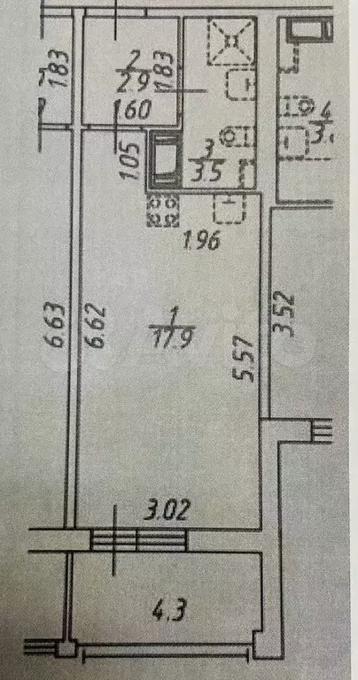 Квартира-студия, 24,3 м, 6/8 эт. - Фото 0