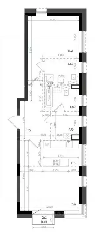 2-к кв. Татарстан, Казань Минтимер жилой комплекс (70.46 м) - Фото 1