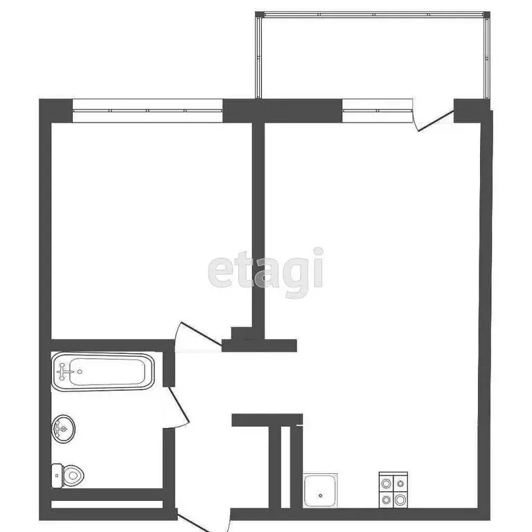 1-комнатная квартира: Дударева, улица Сергея Джанбровского, 19 (40 м) - Фото 0