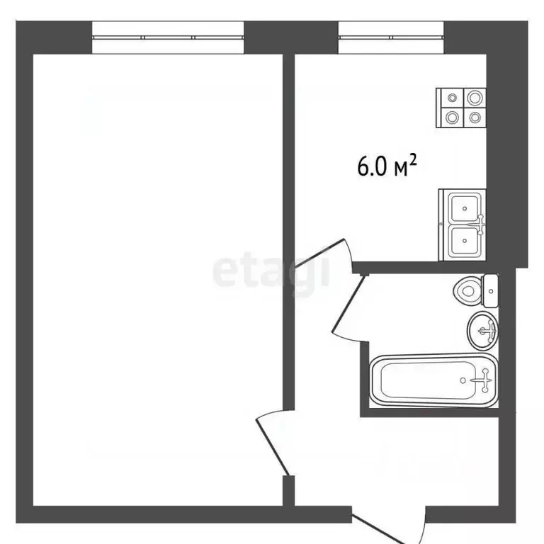 1-к кв. Ярославская область, Ростов 1-й мкр, 4к1 (30.4 м) - Фото 2
