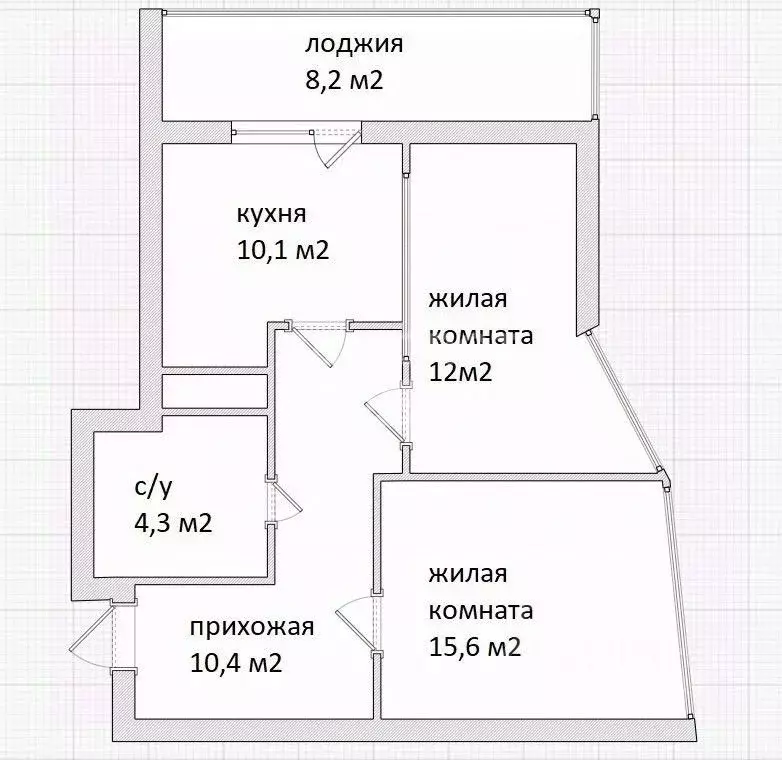 2-к кв. Краснодарский край, Краснодар Российская ул. (58.0 м) - Фото 1