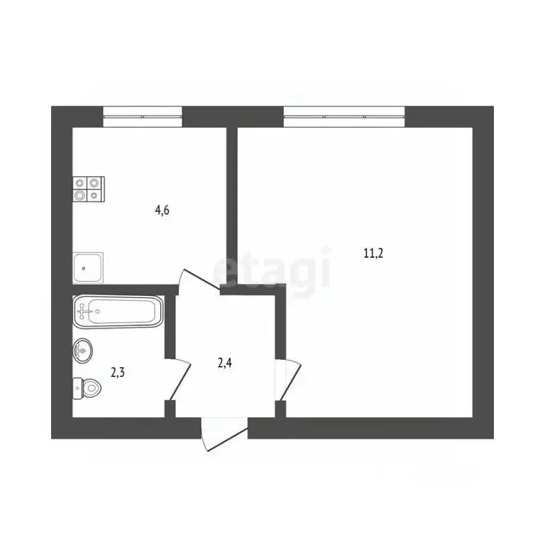 1-к кв. Мордовия, Саранск ул. Веселовского, 16 (20.7 м) - Фото 2