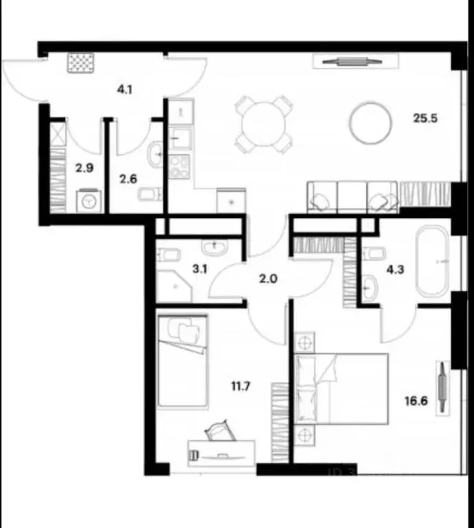 4-к кв. Москва бул. Небесный, 1к1 (72.8 м) - Фото 1