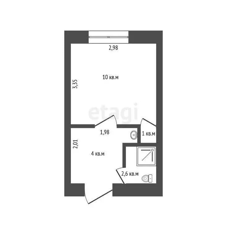 Квартира-студия: Стерлитамак, проспект Ленина, 34 (17.6 м) - Фото 0