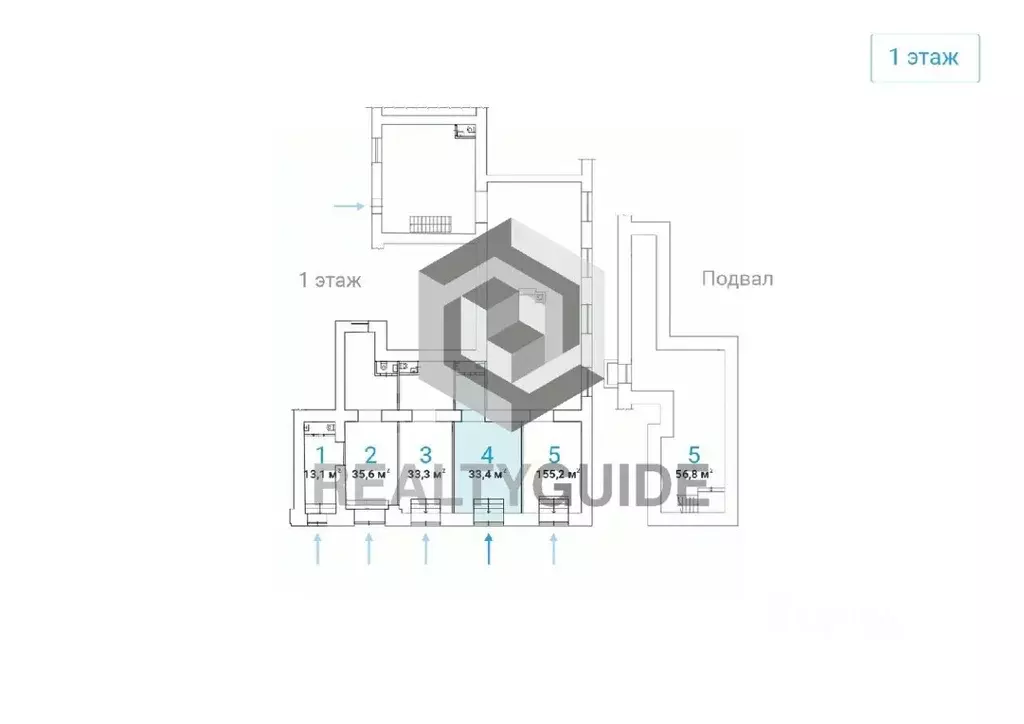 Торговая площадь в Москва Профсоюзная ул., 5/9 (33 м) - Фото 1