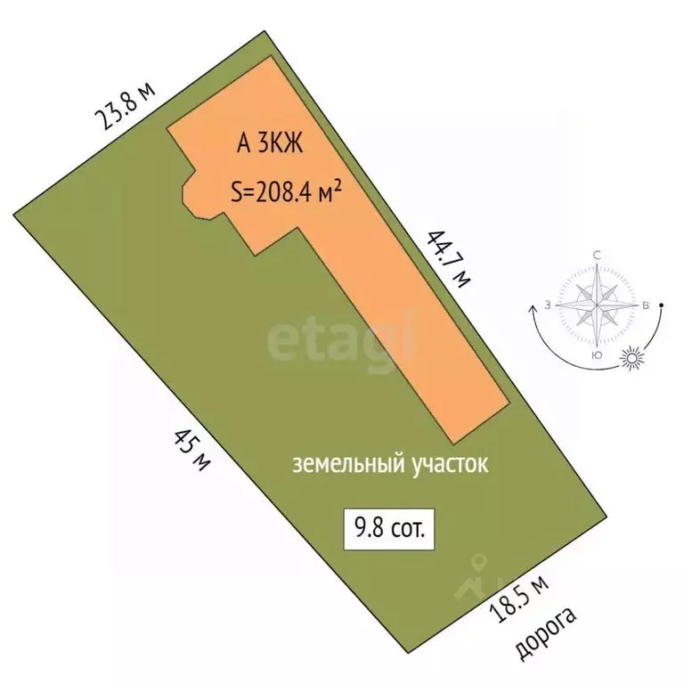 Дом в Саха (Якутия), Якутск ул. Три Сосны, 122 (208 м) - Фото 1
