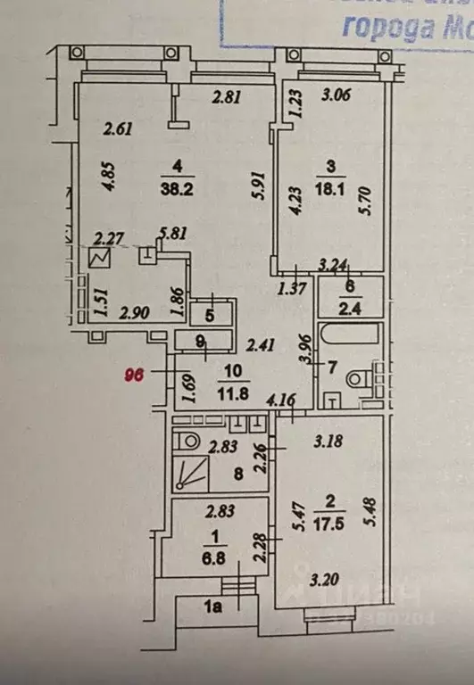 3-к кв. Москва ул. Маршала Рыбалко, 2к3 (107.5 м) - Фото 1