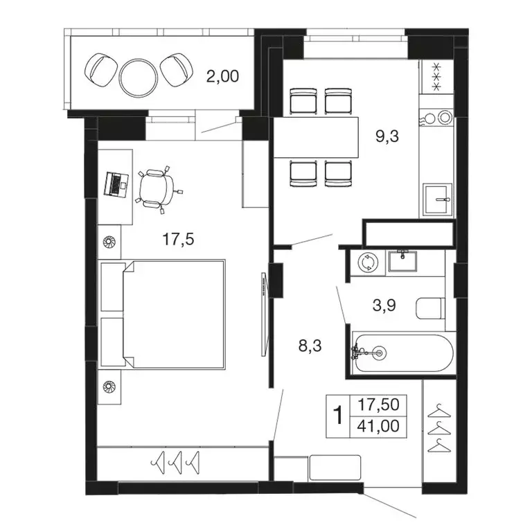 1-комнатная квартира: Апрелевка, жилой комплекс Времена Года, к2 (41 ... - Фото 1