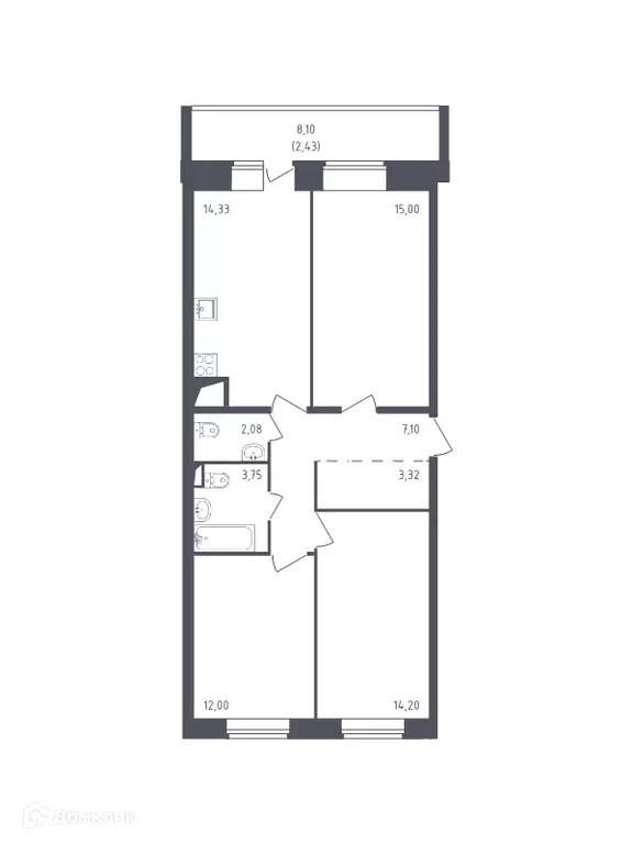 Продаётся 3-к квартира, 74.2 м - Фото 0