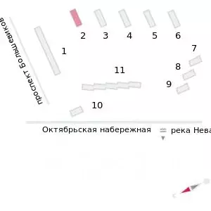 Студия Санкт-Петербург Октябрьская набережная жилой комплекс (24.9 м) - Фото 1